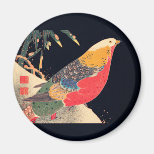 Golden Pheasant in sneeuw door Ito Jakuchu Magneet