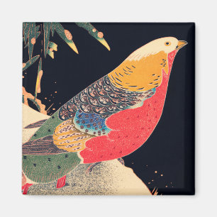 Golden Pheasant in sneeuw door Ito Jakuchu Magneet