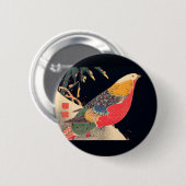 Golden Pheasant in sneeuw door Ito Jakuchu Ronde Button 5,7 Cm (Voorkant /achterkant)