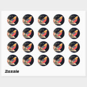 Golden Pheasant in sneeuw door Ito Jakuchu Ronde Sticker (Vel)