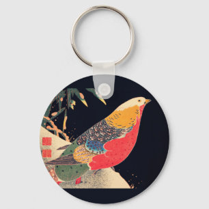 Golden Pheasant in sneeuw door Ito Jakuchu Sleutelhanger