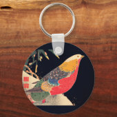 Golden Pheasant in sneeuw door Ito Jakuchu Sleutelhanger (Voorkant)