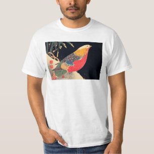 Golden Pheasant in sneeuw door Ito Jakuchu T-shirt