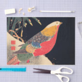 Golden Pheasant in sneeuw door Ito Jakuchu Tissuepapier (Craft)