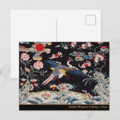Golden Pheasant & Quing Dynasty/imperial China Briefkaart (Voorkant / Achterkant)