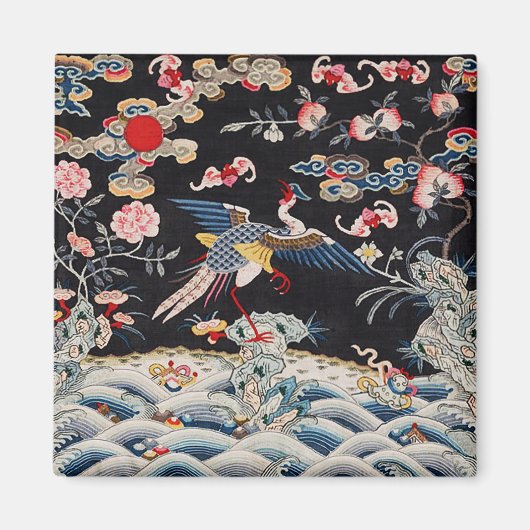 Golden Pheasant & Quing Dynasty/imperial China Magneet (Voorkant)