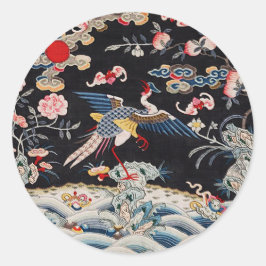 Golden Pheasant & Quing Dynasty/imperial China Ronde Sticker