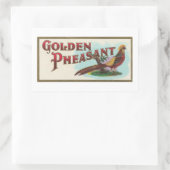 Golden Pheasant Rechthoekige Sticker (Tas)