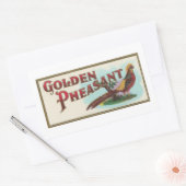 Golden Pheasant Rechthoekige Sticker (Envelop)