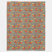 Golden Pheasant Retro Fleece Deken (Voorkant)