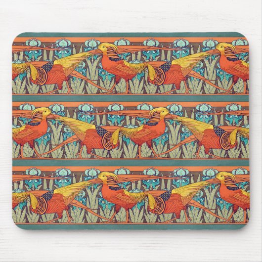 Golden Pheasant Retro Muismat (Voorkant)