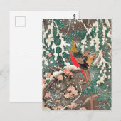 Golden Pheasants op sneeuw van Ito Jakuchu Briefkaart (Voorkant / Achterkant)