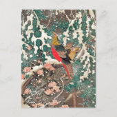 Golden Pheasants op sneeuw van Ito Jakuchu Briefkaart (Voorkant)
