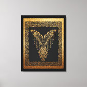 Golden Phoenix Elegance Canvas Afdruk (Voorkant)