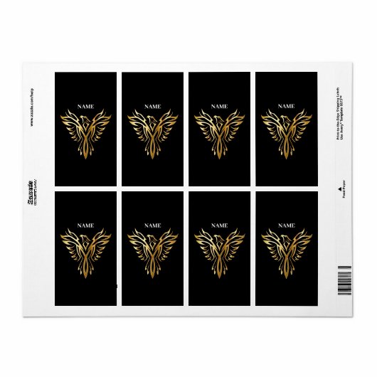 Golden phoenix, elegance etiket (Full Sheet)