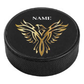 Golden phoenix, elegance hockey puck (3/4)