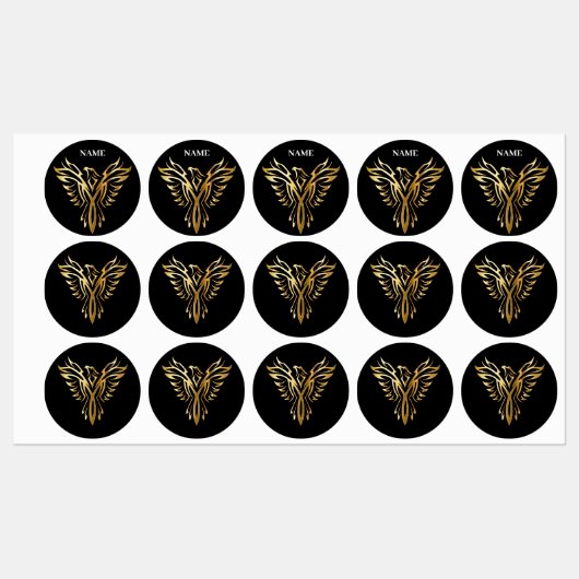 Golden phoenix, elegance labels (Vel)