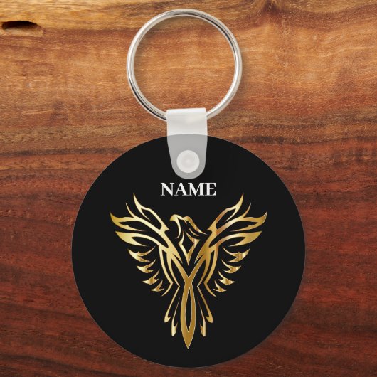Golden phoenix, elegance sleutelhanger (Voorkant)