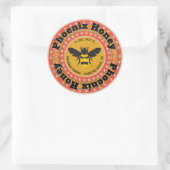 Golden Phoenix Honey Jar Ronde Sticker (Tas)