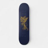 Golden Phoenix op Blue Skateboard (Voorkant)