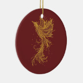 Golden Phoenix Red Ornament (Rechts)