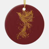 Golden Phoenix Red Ornament (Voorkant)