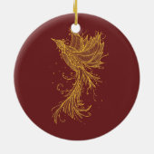 Golden Phoenix Red Ornament (Achterkant)