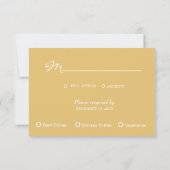 Golden Phoenix Rising Wedding RSVP-kaart RSVP Kaartje (Achterkant)
