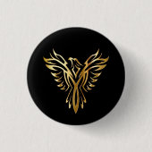 Golden Phoenix Ronde Button 3,2 Cm (Voorkant)