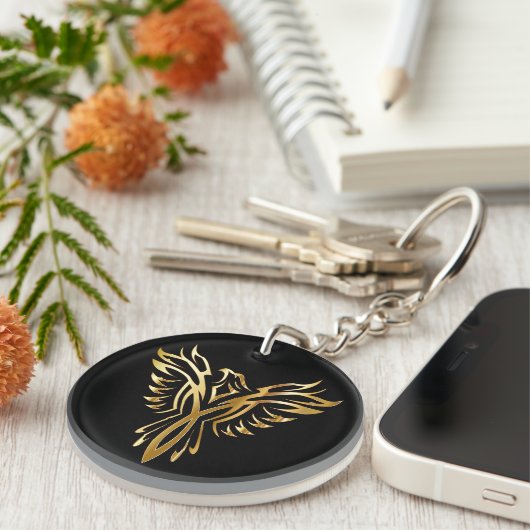 Golden Phoenix Sleutelhanger (Voorkant Rechts)