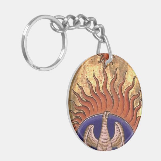 Golden Phoenix stijgt uit de as Sleutelhanger (Voorkant Links)