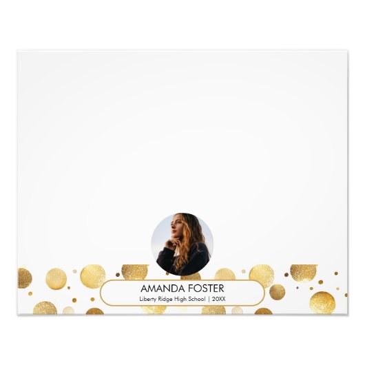Golden Photo Graduation Party Signature Poster (Voorkant)