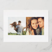 Golden Photo Overlay Happy Nieuwjaar Folie Feestdagenkaart (Achterkant)