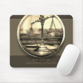 Golden Photo Scales of Justice | Wettelijke Kantoo Muismat (Met muis)