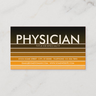 golden PHYSICIAN-staal Visitekaartje