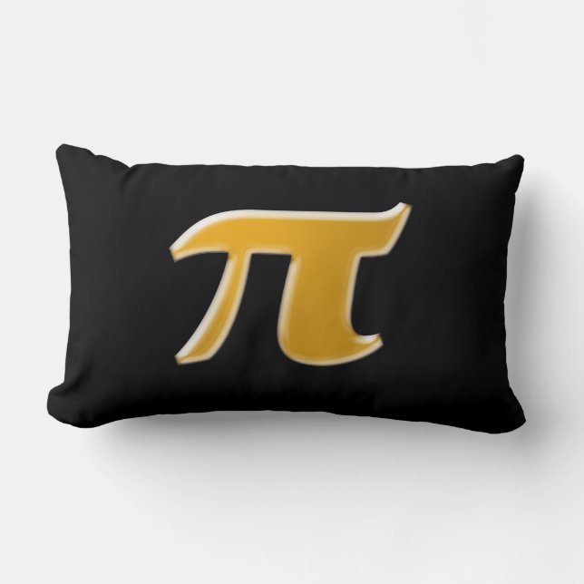 Golden PI op zwart Kussen (Voorkant)