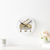 Golden Piano Clock Ronde Klok (Huis)