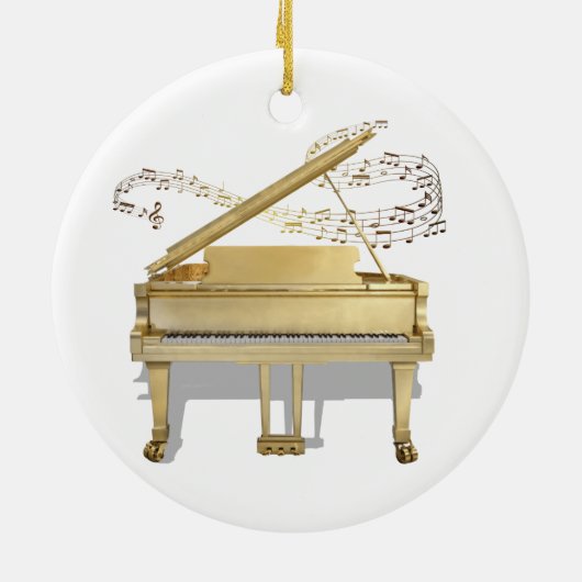 Golden Piano Ornament (Achterkant)