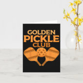 Golden Pickle Club Grappige Pickleball-spelers Pic Kaart (Gele Bloem)