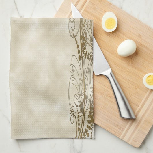 Golden Pillars Theedoek (Quarter Fold)