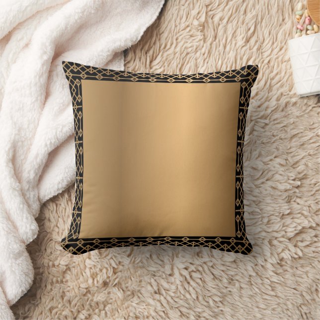 Golden Pillow met Black Trim Kussen (Deken)