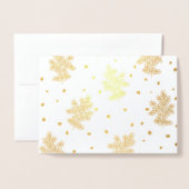 Golden Pine Boughs kerstKaart Folie Kaarten (Voorkant met envelop)