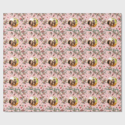 Golden Pine Frame Cadeaupapier (Vlak)