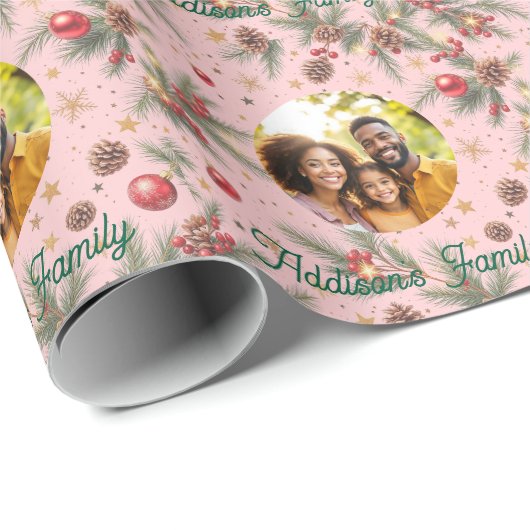 Golden Pine Frame Cadeaupapier (Rol Hoek)