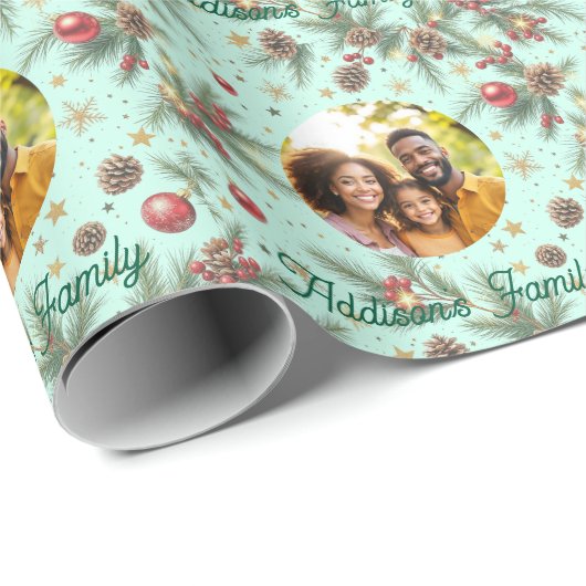 Golden Pine Frame Cadeaupapier (Rol Hoek)