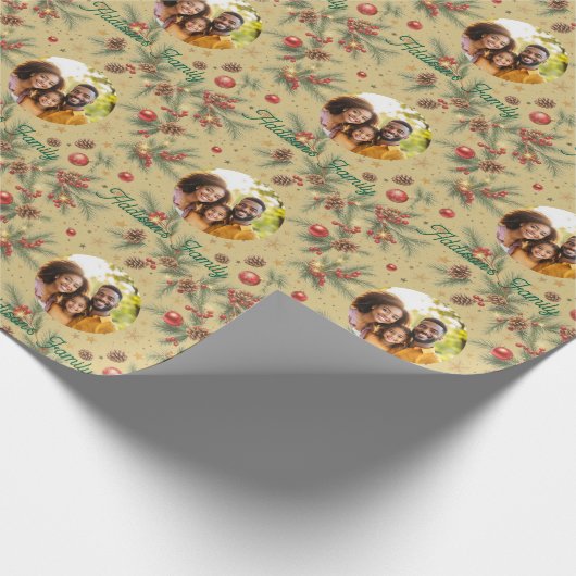 Golden Pine Frame Cadeaupapier (Hoek)