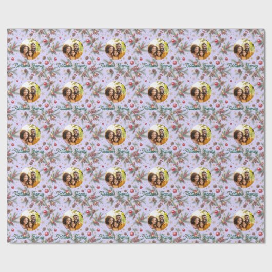 Golden Pine Frame Cadeaupapier (Vlak)