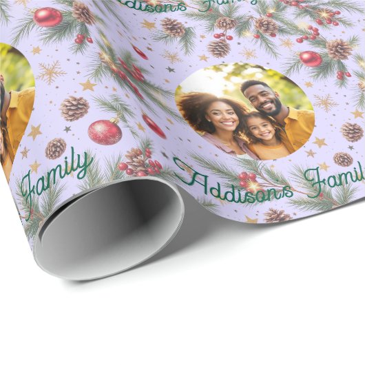 Golden Pine Frame Cadeaupapier (Rol Hoek)