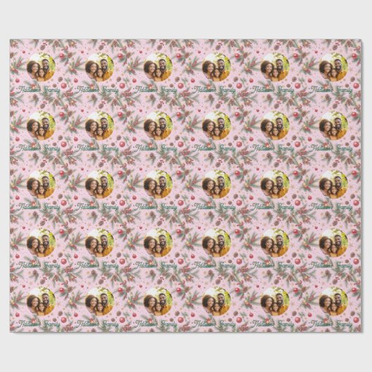 Golden Pine Frame Cadeaupapier (Vlak)