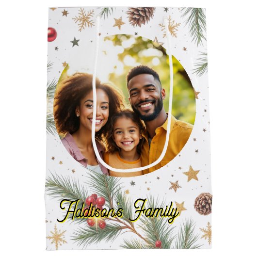 Golden Pine Frame Medium Cadeauzakje (Achterkant)